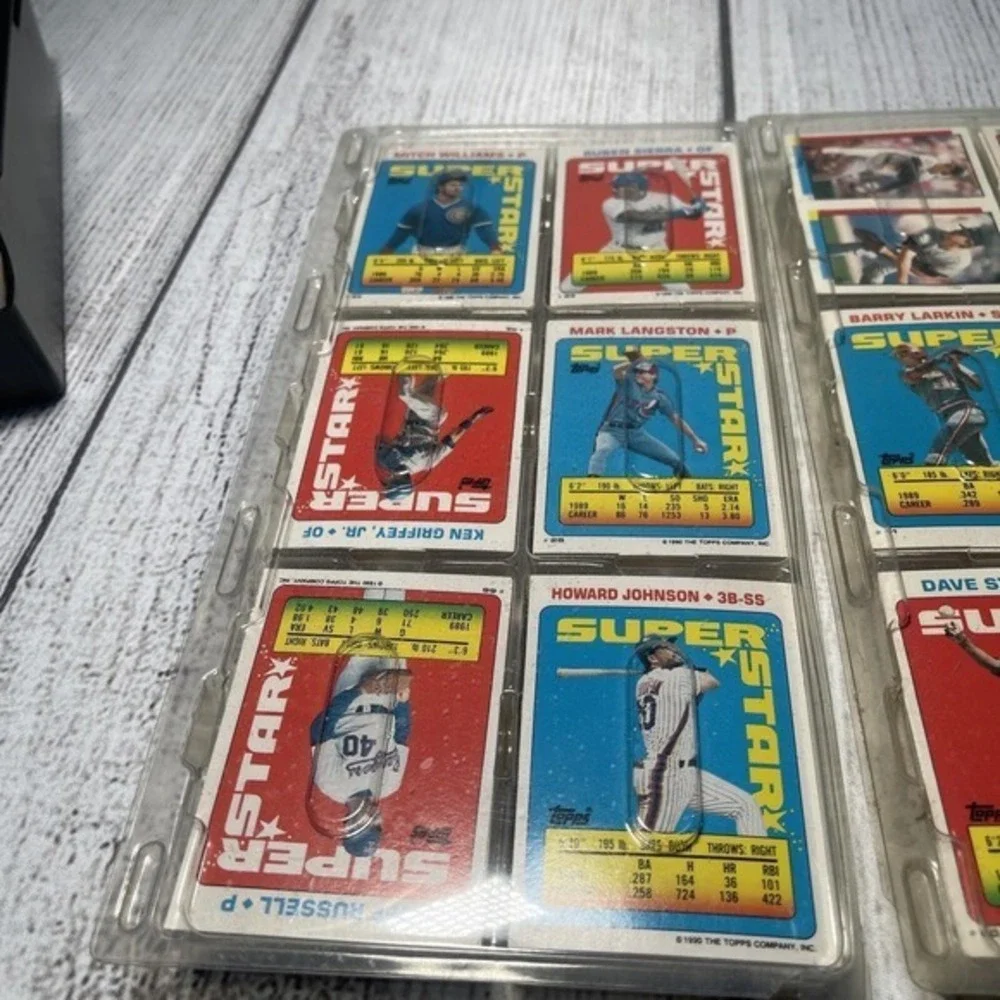 Vintage 1990 Topps Super Star Baseball Cards Lot Ken Griffey Jr Barry Larkin Bo